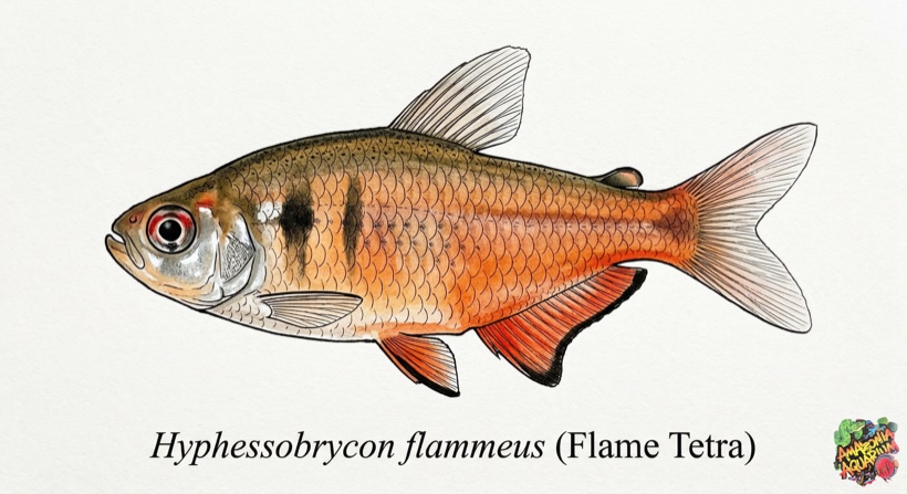 Flame Tetra species portrait