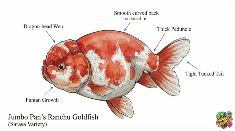 Jumbo Pan's Ranchu — Fuzhou Masterpiece anatomy guide