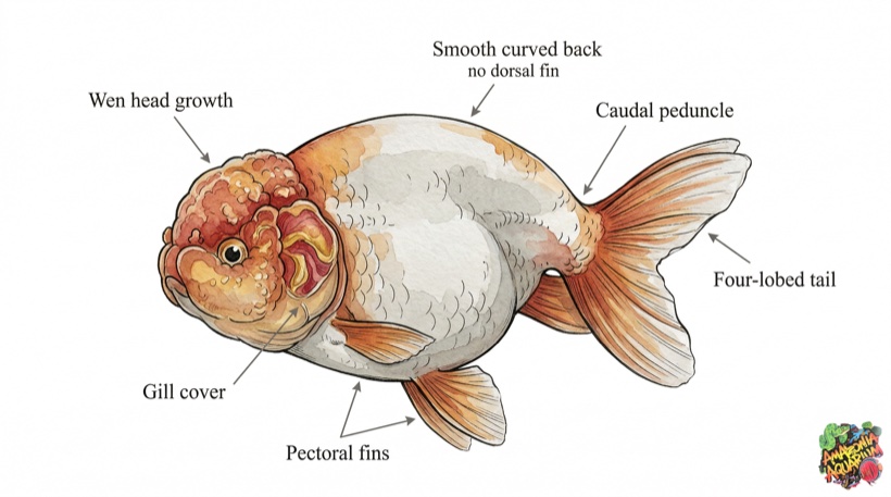 Ranchu — The King of Goldfish anatomy guide
