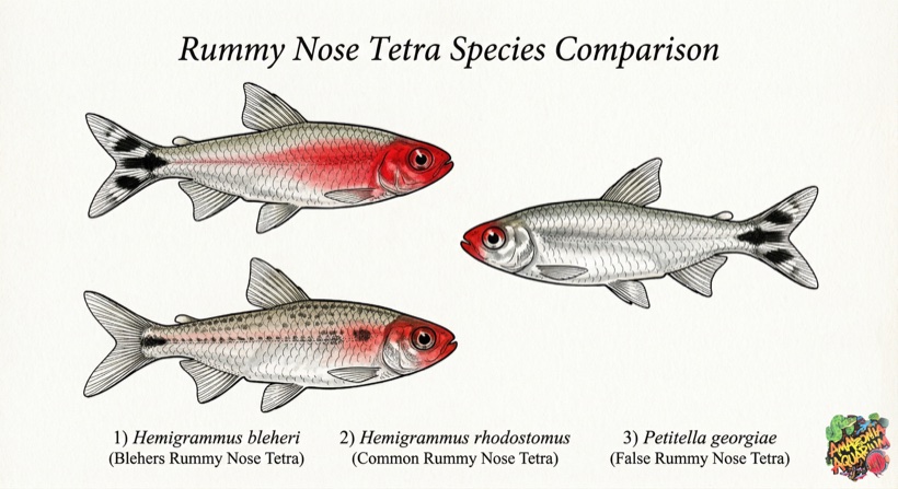 Rummy Nose Tetra male vs female comparison