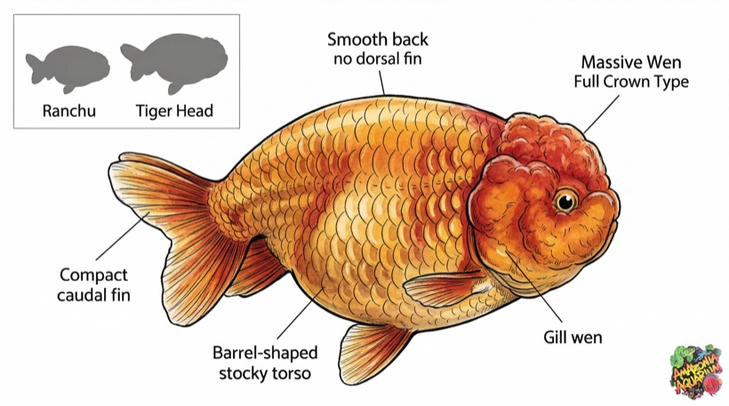Tiger Head Goldfish — The Chinese Powerhouse anatomy guide