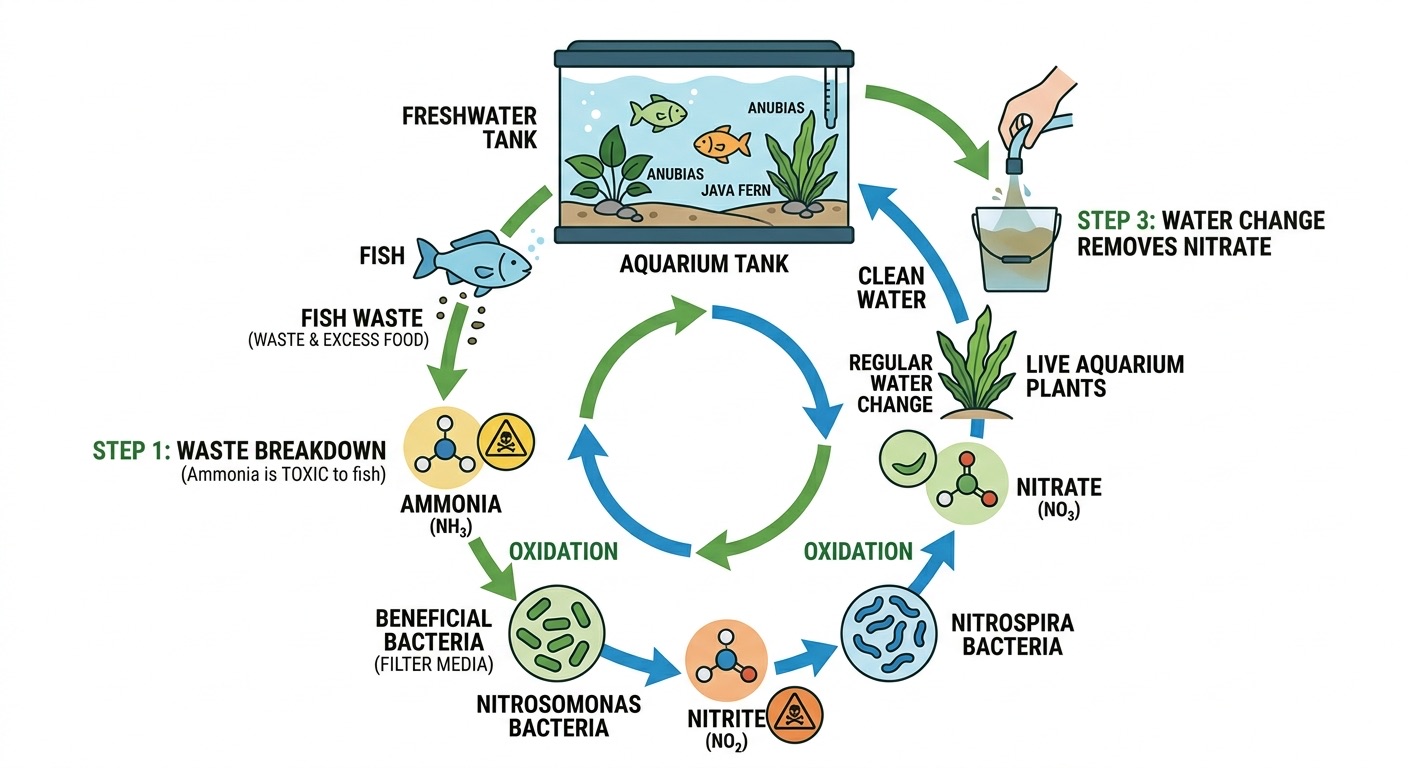 Aquarium nitrogen cycle diagram